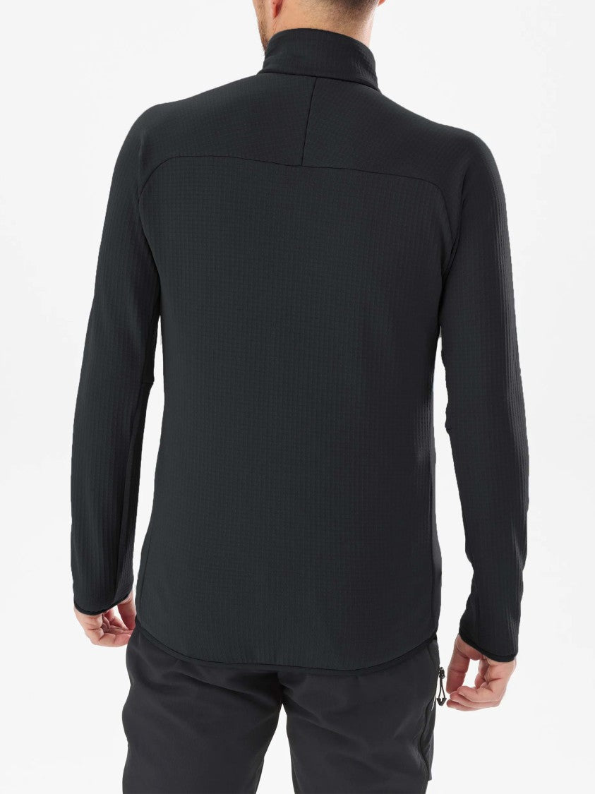 Millet Black Fusion Grid Fitted Zippered Jacket