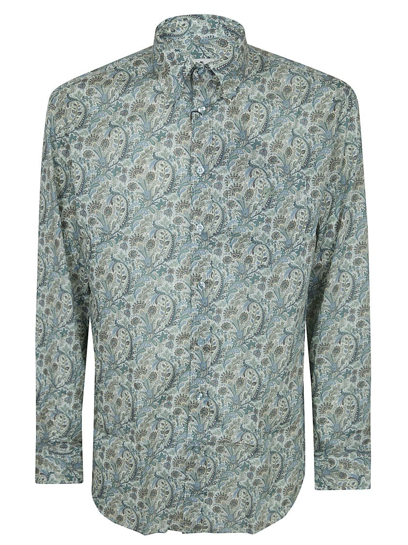 Etro Cotton Casual Shirt With Intricate Paisley Print