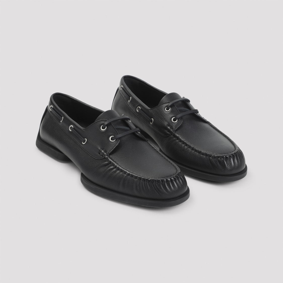 Jil Sander Moccasin-Style Black Calf Leather Loafers