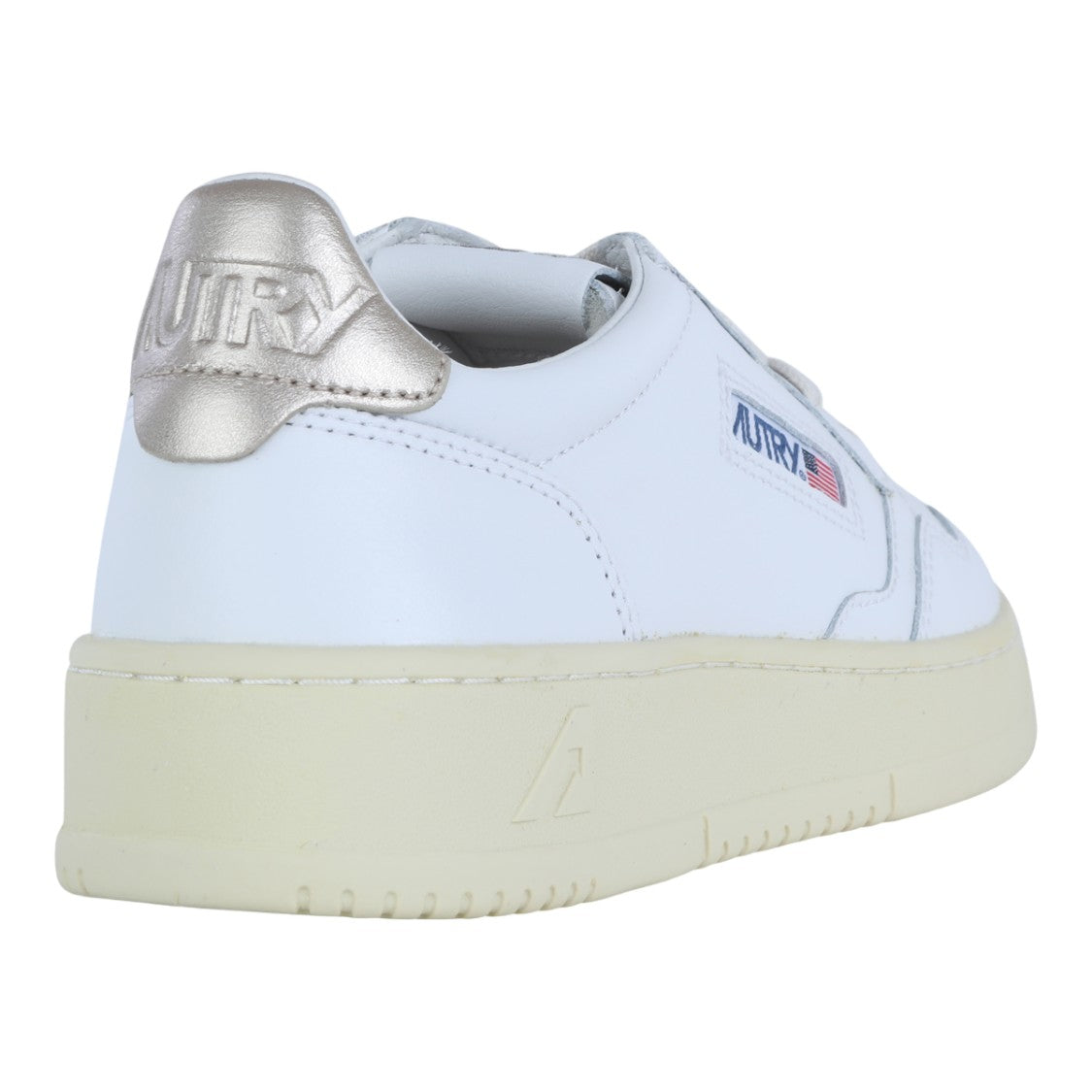 Autry White Sneakers With Metallic Accents