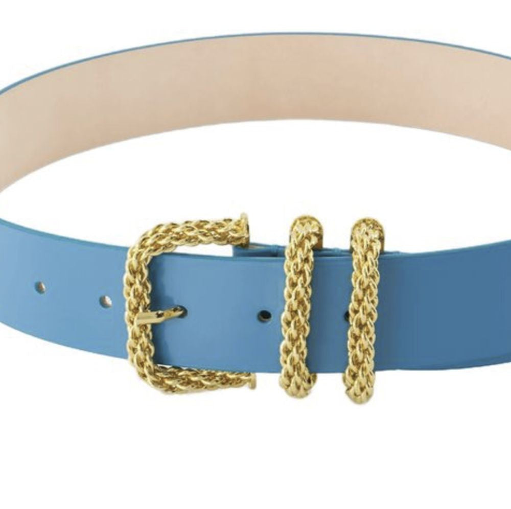 By Far Belt - Leather - Blue