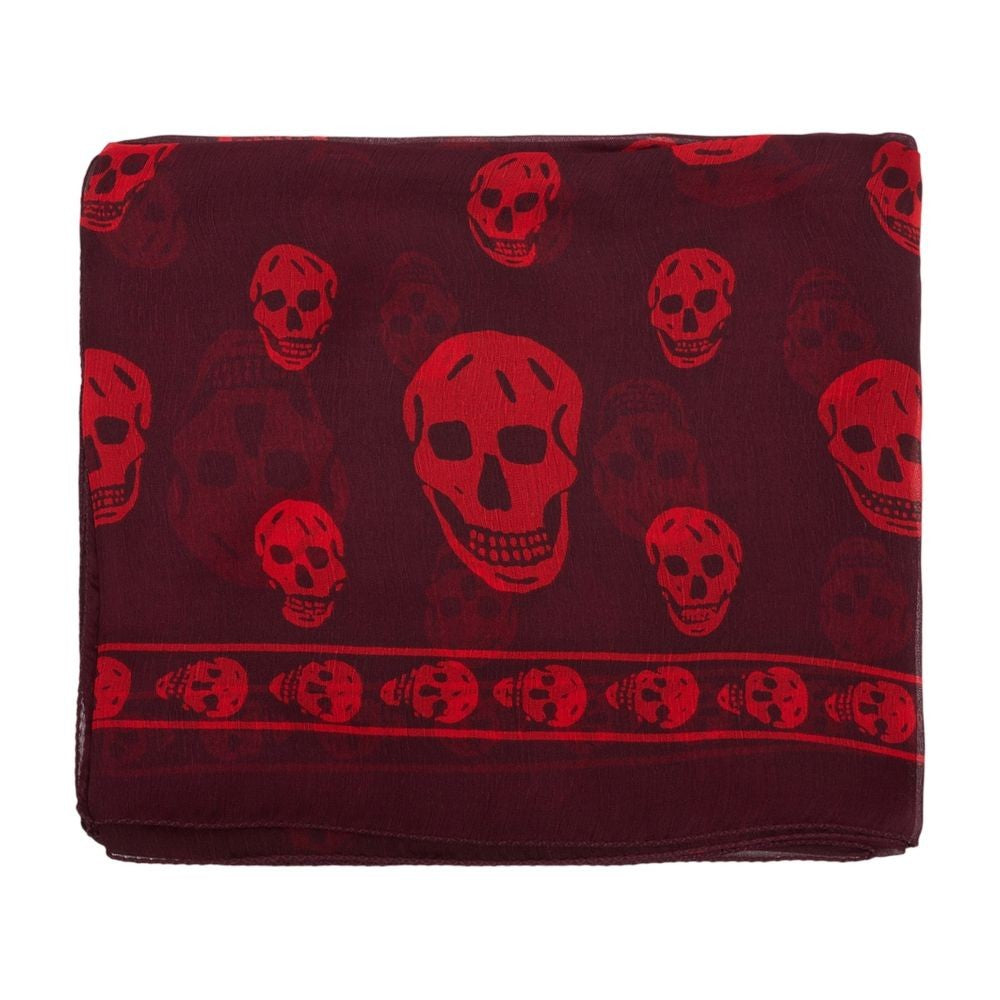 Alexander Mcqueen Ca Skull Scarf - Alexander Mcqueen - Silk - Burgundy