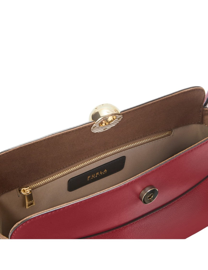 Furla Nicole M Boston Leather Shoulder Bag, Cherry