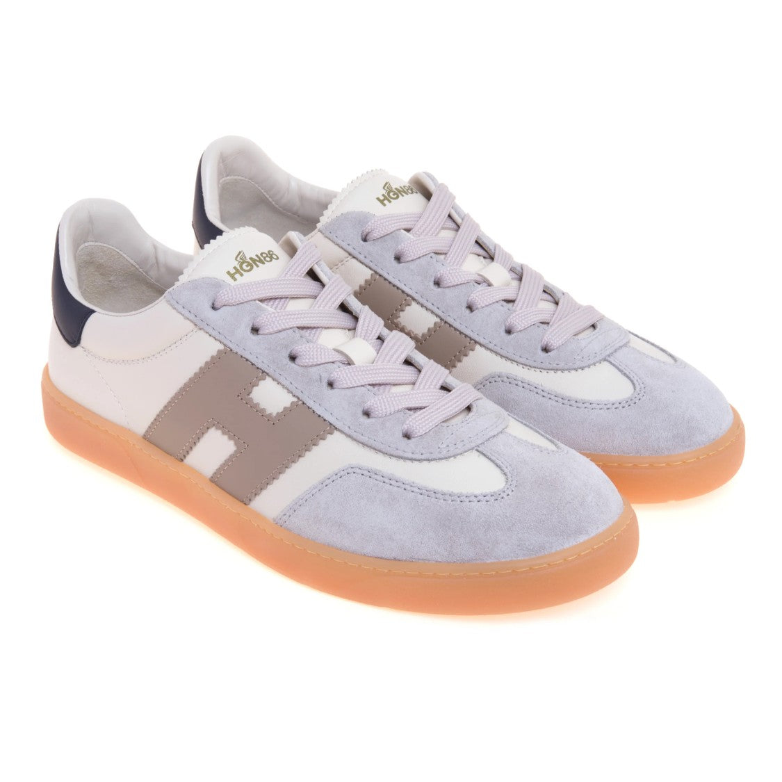 Hogan Smooth Leather Translucent Sole Low-Top Sneakers