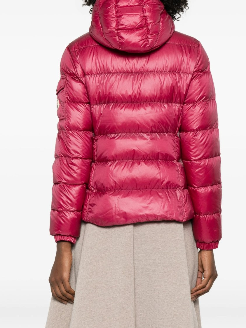 Moncler Red Glesse Quilted Cropped Jacket