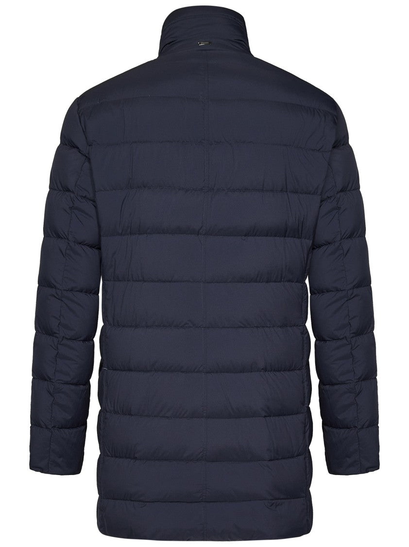 Herno Quilted Nylon Jacket With Windproof Bib