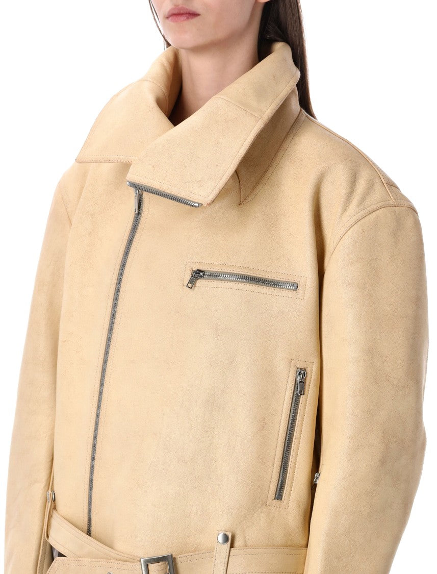 Rick Owens Biker Jumbo Stooges Leather Jacket