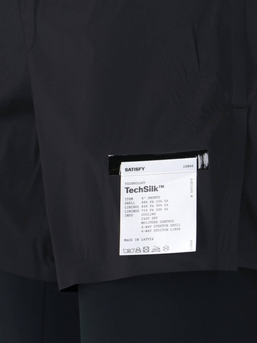 Satisfy Black Techsilk 8 Performance Shorts