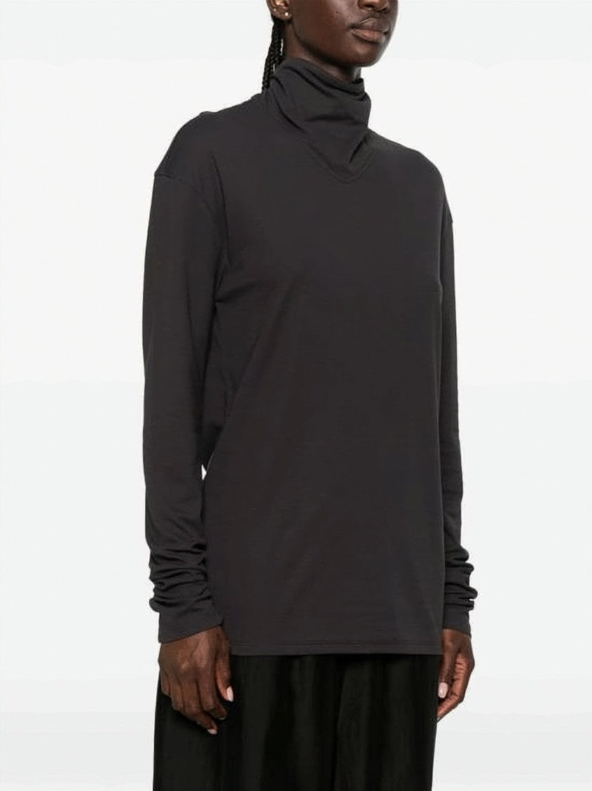 Lemaire Long-Sleeve Top With High Neckline