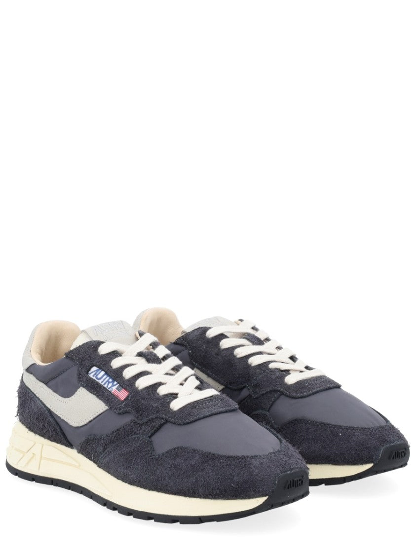 Autry Reelwind Low Textured Suede Nylon-Leather Sneakers