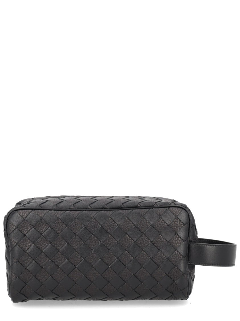 Bottega Veneta Woven Leather Clutch Bag With Textured Finish