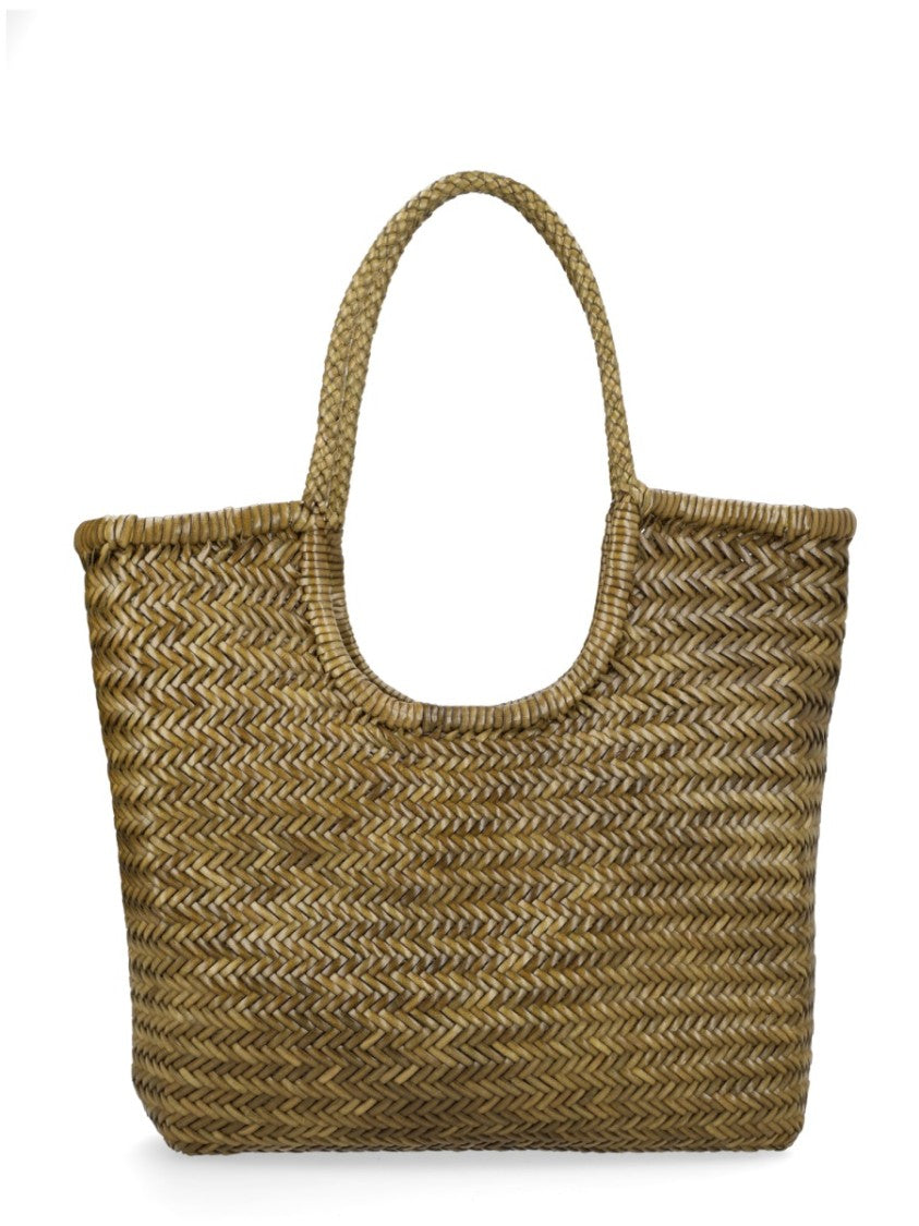 Dragon Diffusion Brown Ns Diagonal Triple Jump Leather Tote Bag