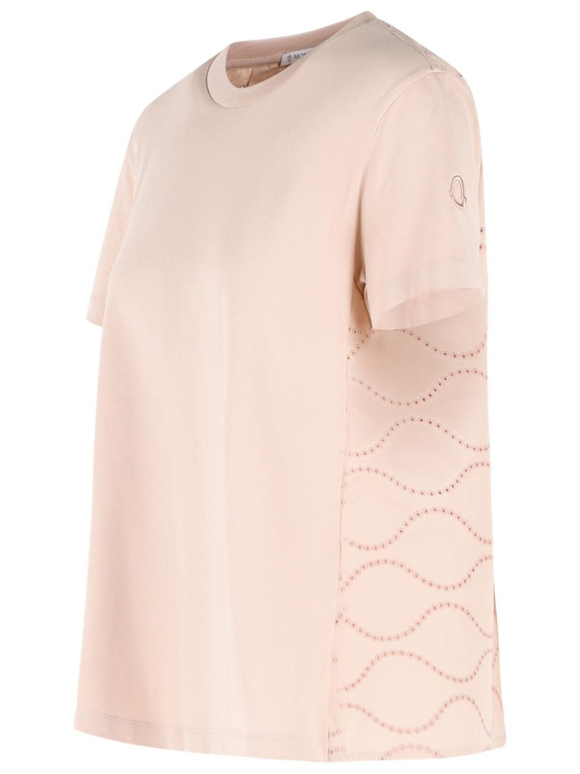 Moncler Pink Cotton T-Shirt