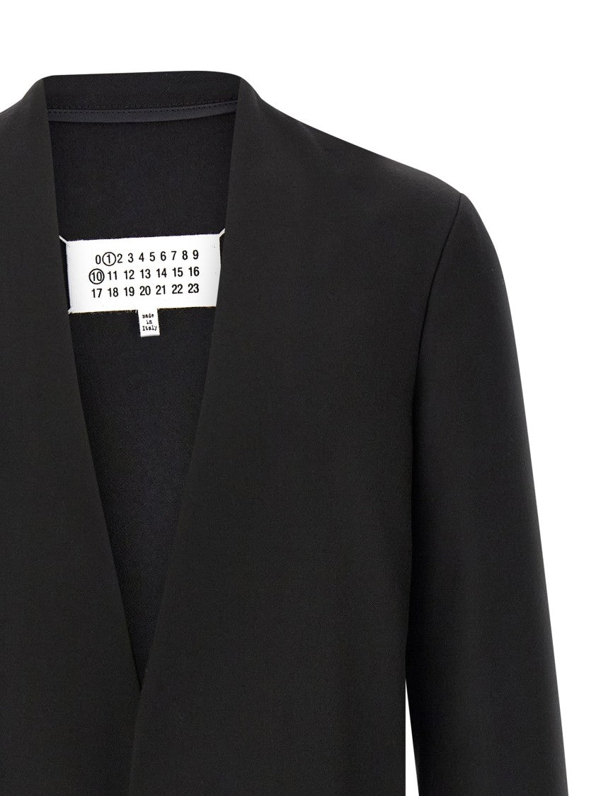 Maison Margiela Unlined Black Wool Blazer