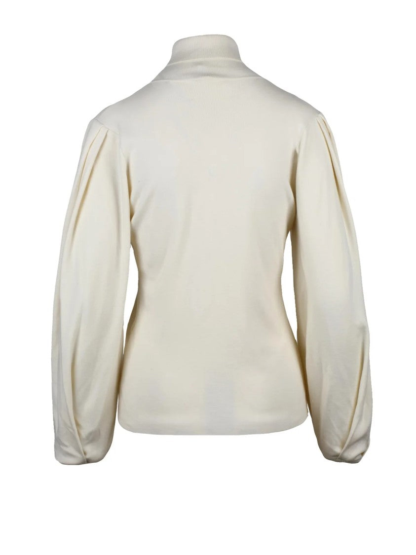 Chloé Ciclista Sweater With Puff Sleeves And Decorative Cuffs