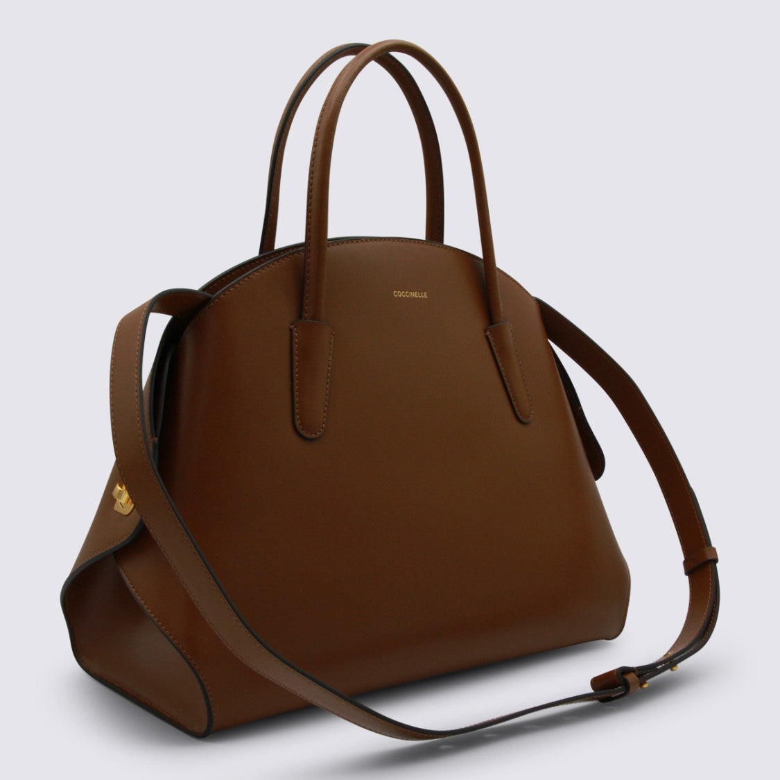 Coccinelle Structured Handbag With Gold-Tone Turn-Lock Closure