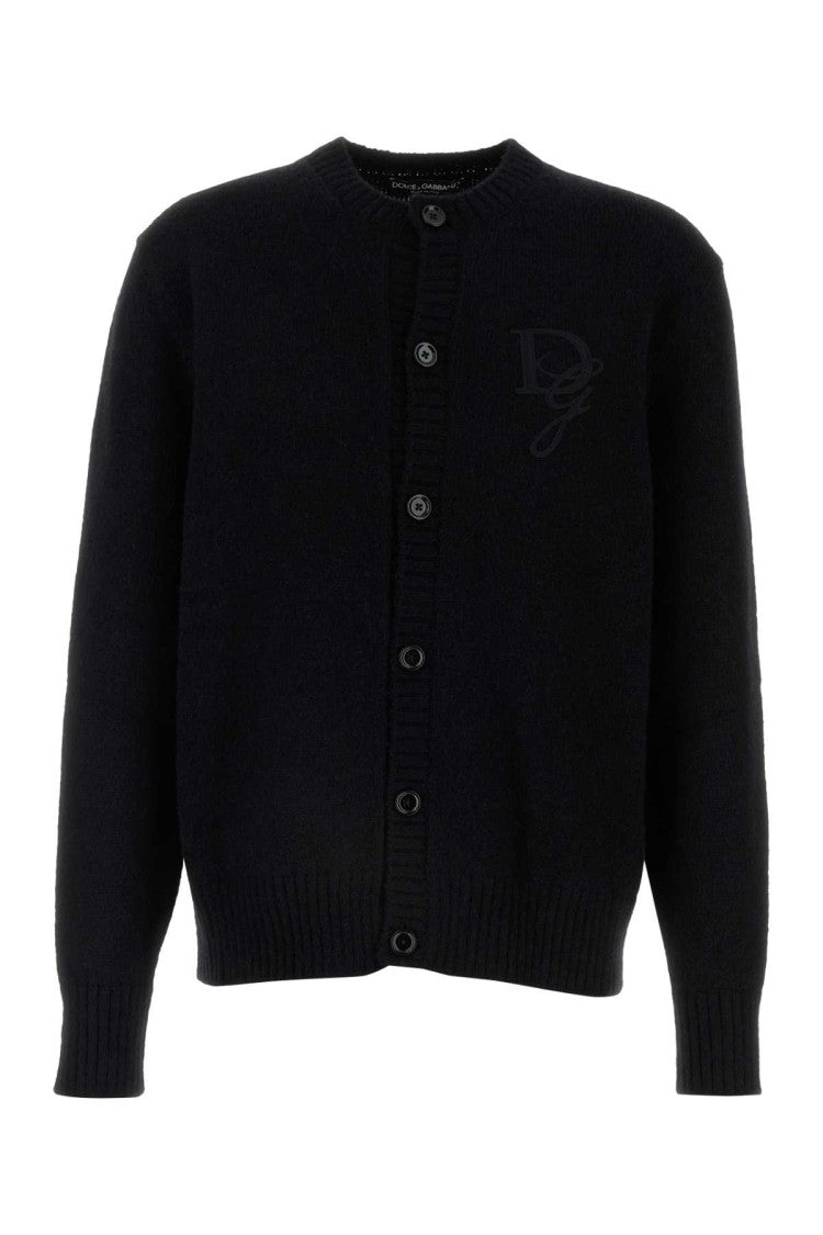 Dolce & Gabbana Black Nylon Blend Cardigan