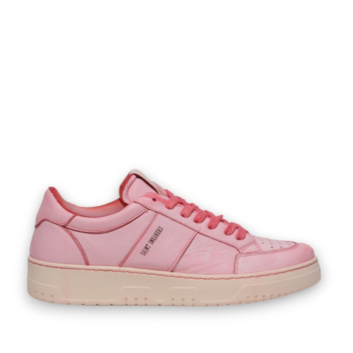 Saint Sneakers Sneakers In Soft Faded Red Leather
