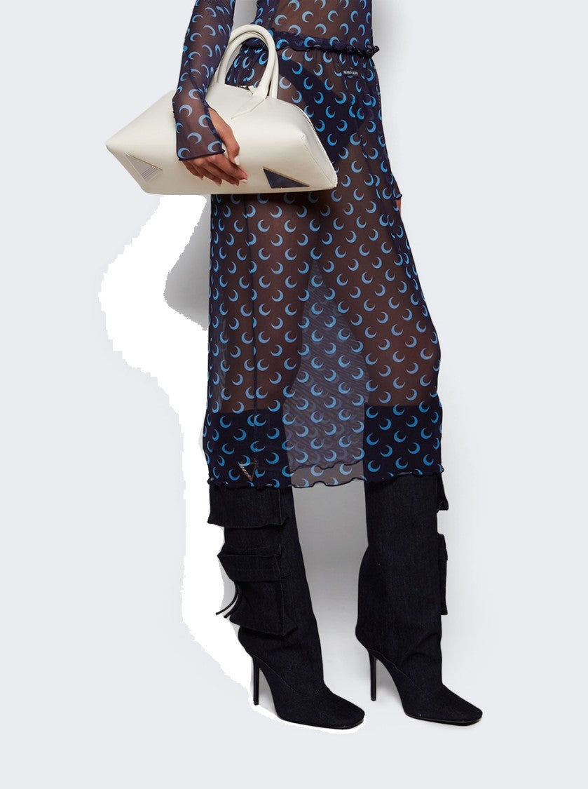 The Attico Sienna Tube Boot 105Mm Dark Blue