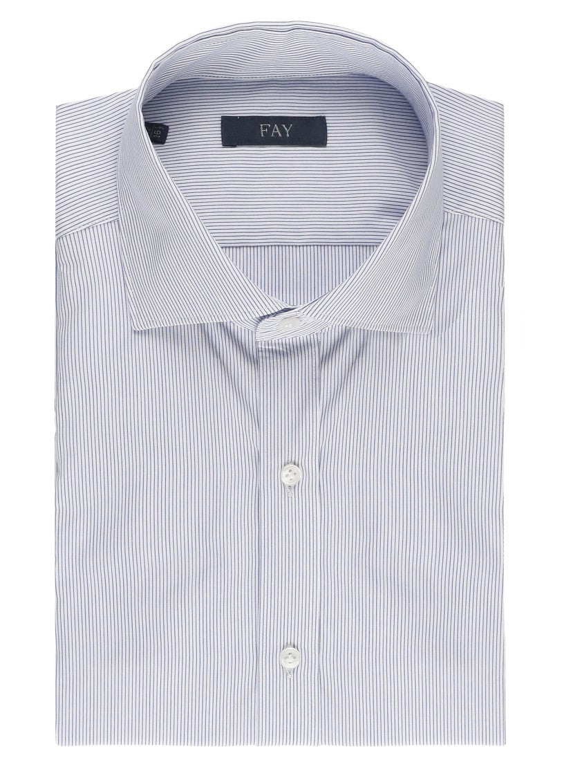 Fay Blue Striped Cotton Shirt