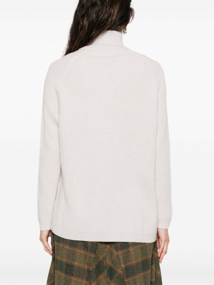 Alpha Studio High Neck Asymmetrical Zip Sweater