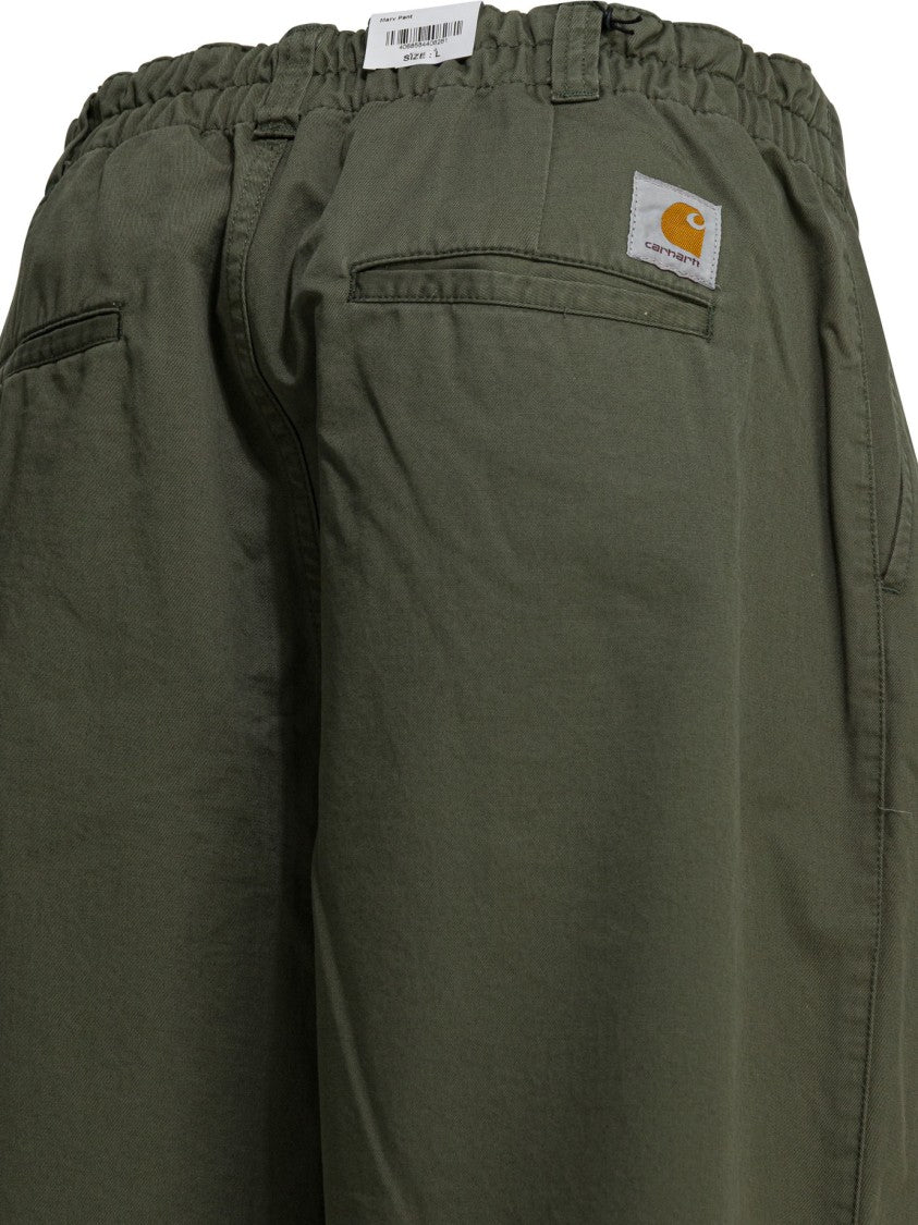 Carhartt Wip Pleated Front Trousers With Relaxed Fit And Elasticated Waistband