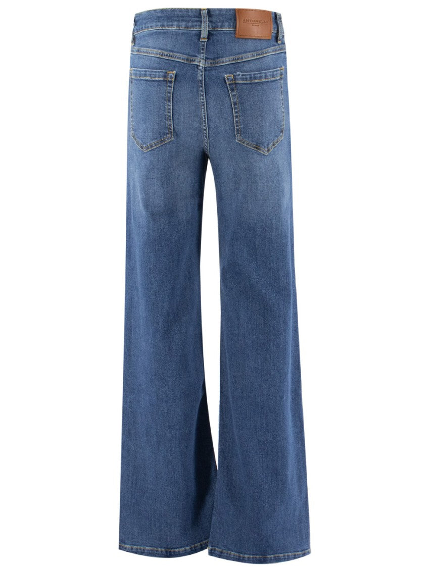 Antonelli Light Blue Wide-Leg Jeans With Timeless Appeal