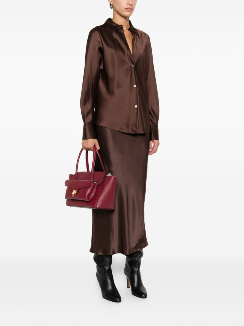 Coccinelle Structured Textured Calfskin Tote Bag