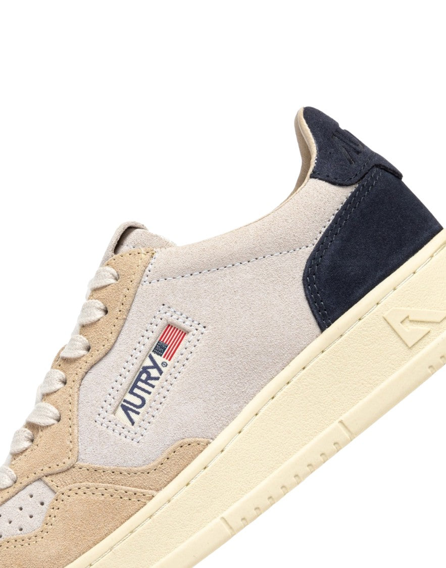 Autry Tricolor Suede Low-Top Sneakers With Heritage Design