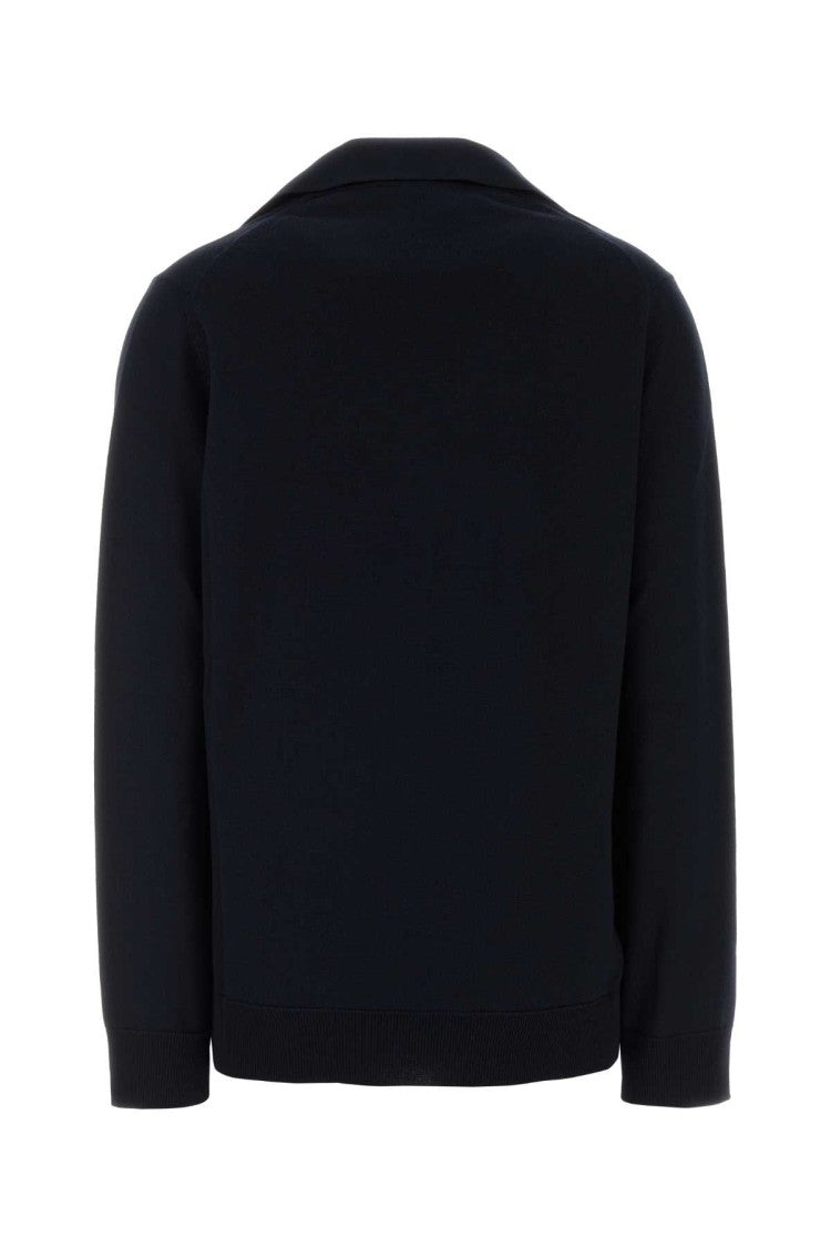 Gucci Navy Blue Wool Oversize Polo Shirt