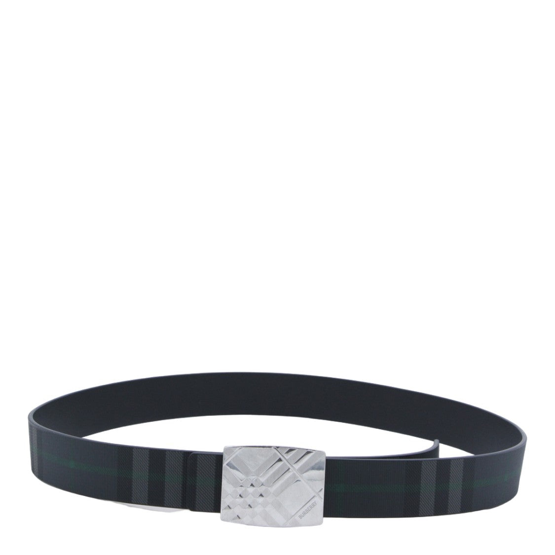 Burberry Classic Black Belt With Polished Buckle And Timeless Design