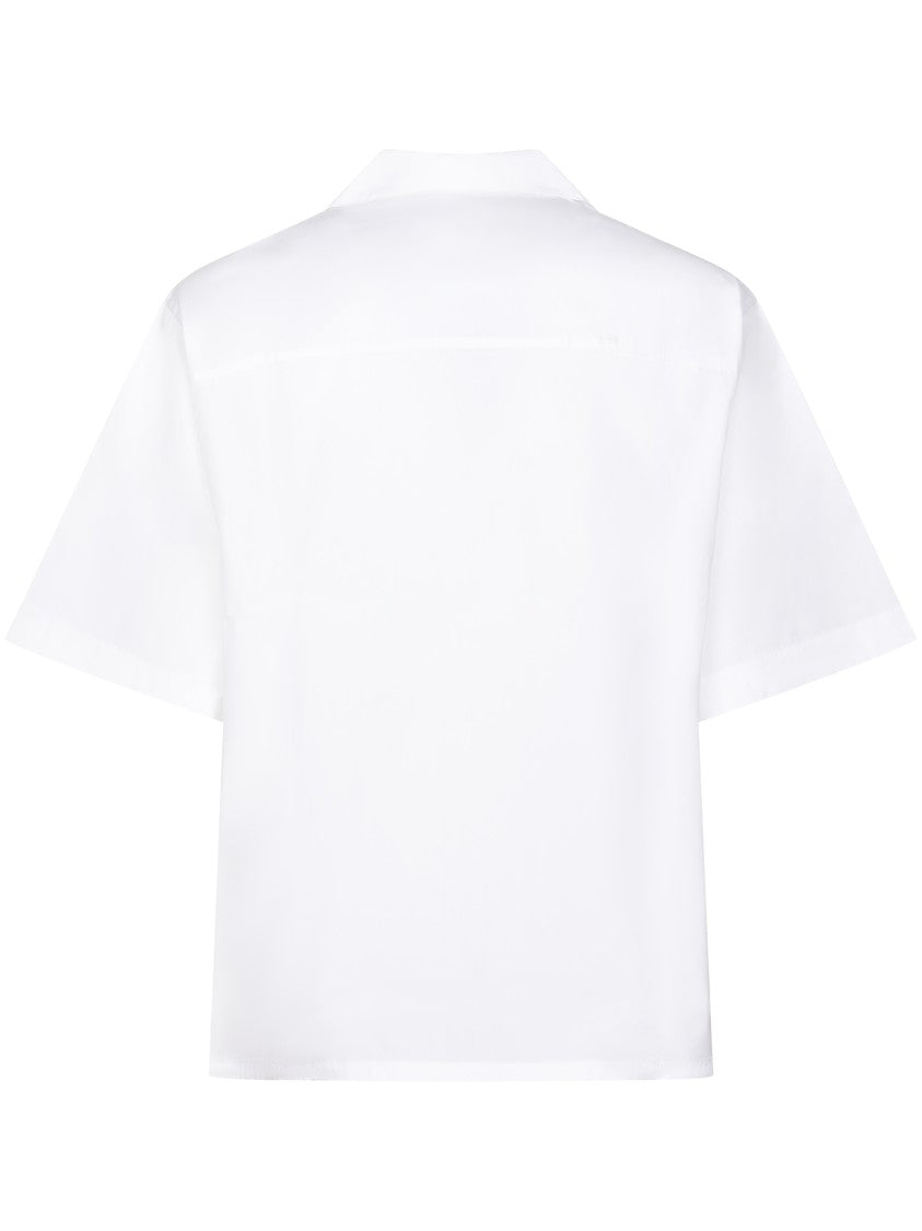 Marni Short-Sleeved Ovine Leather Shirt With Classic Collar