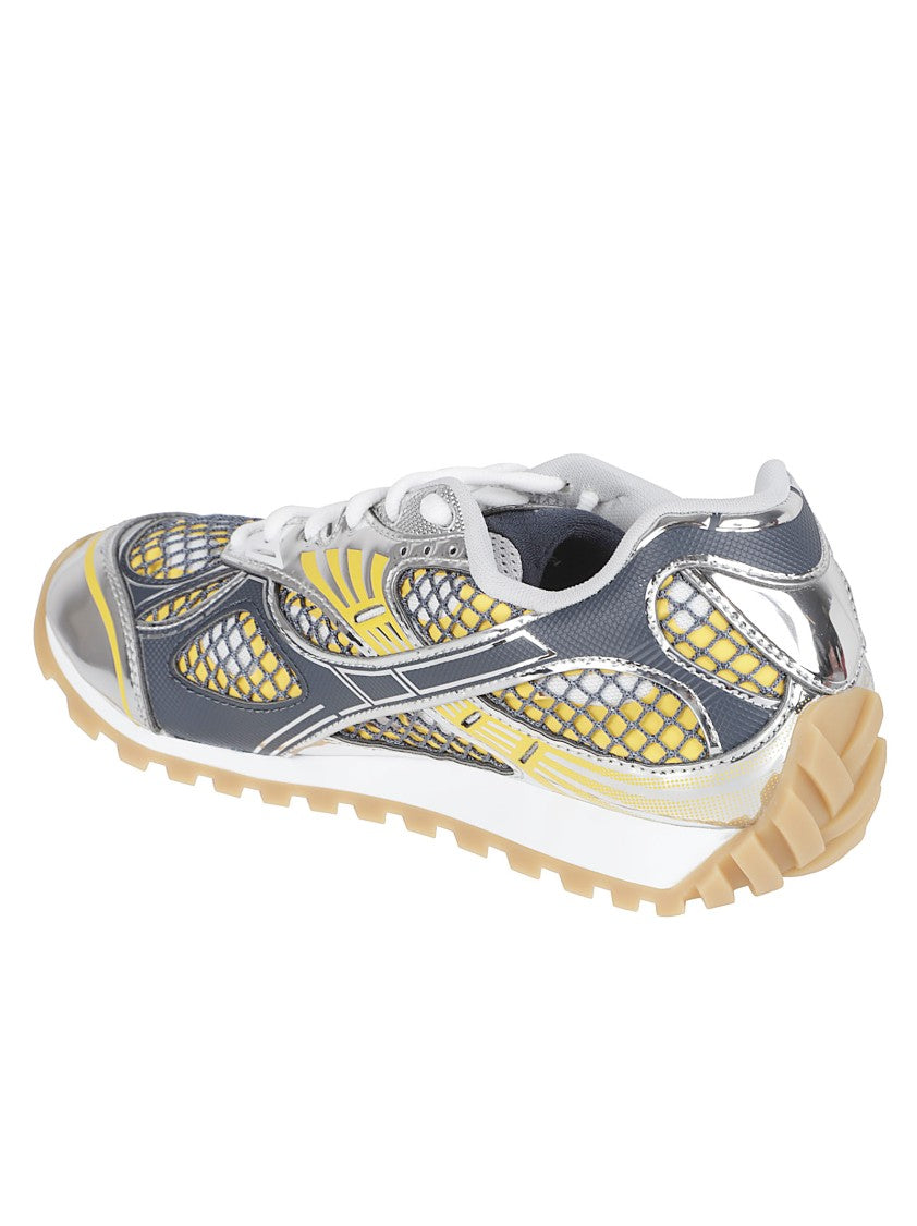 Bottega Veneta Grey Metallic Dynamic Sneakers