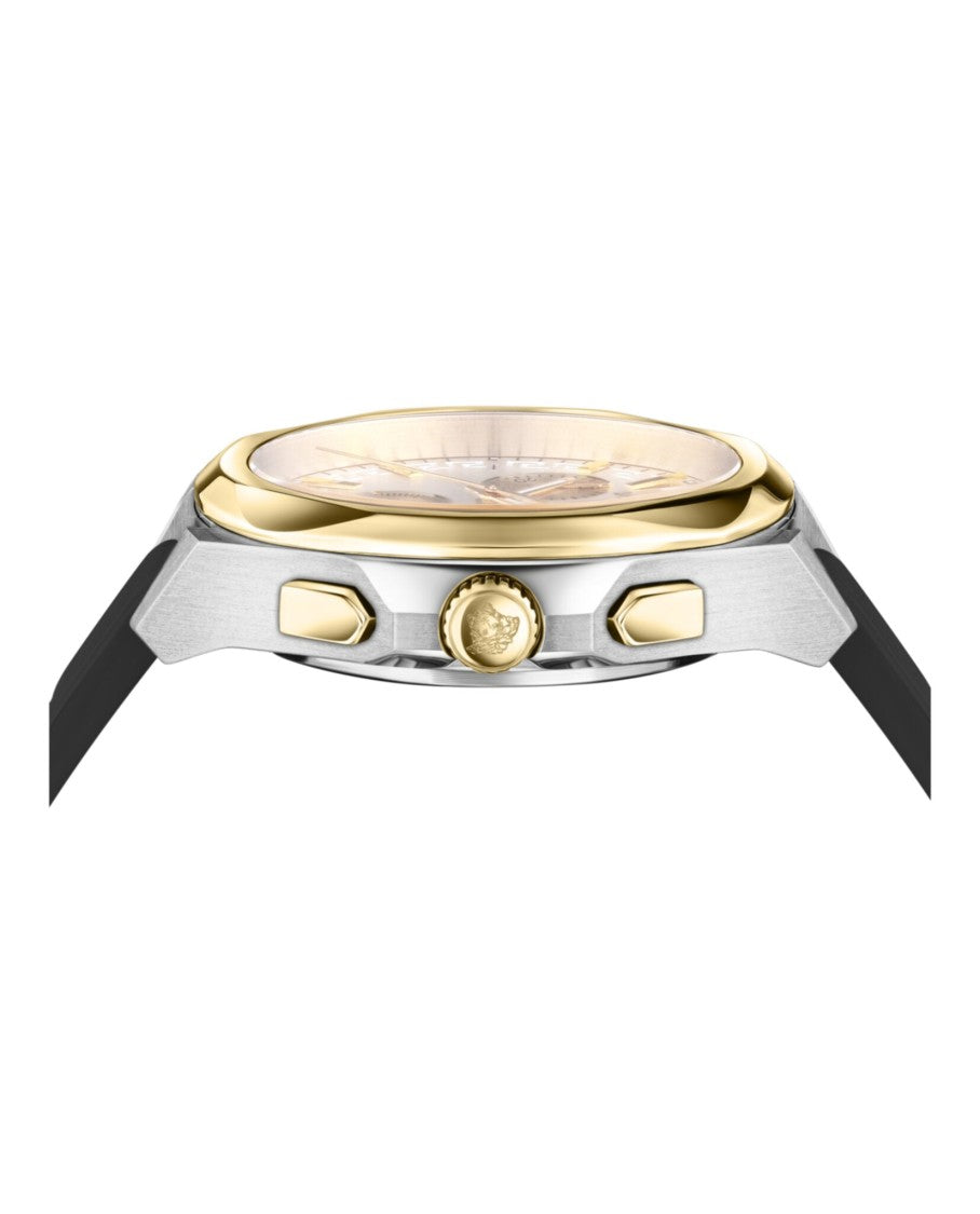 Versace Medusa Chrono Two-Tone Leather Watch
