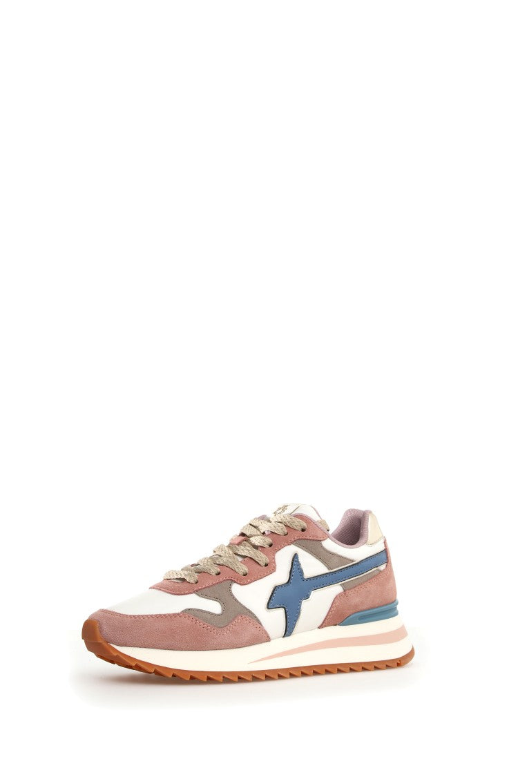 W6yz Technical Fabric Sneakers Animal Print Accents