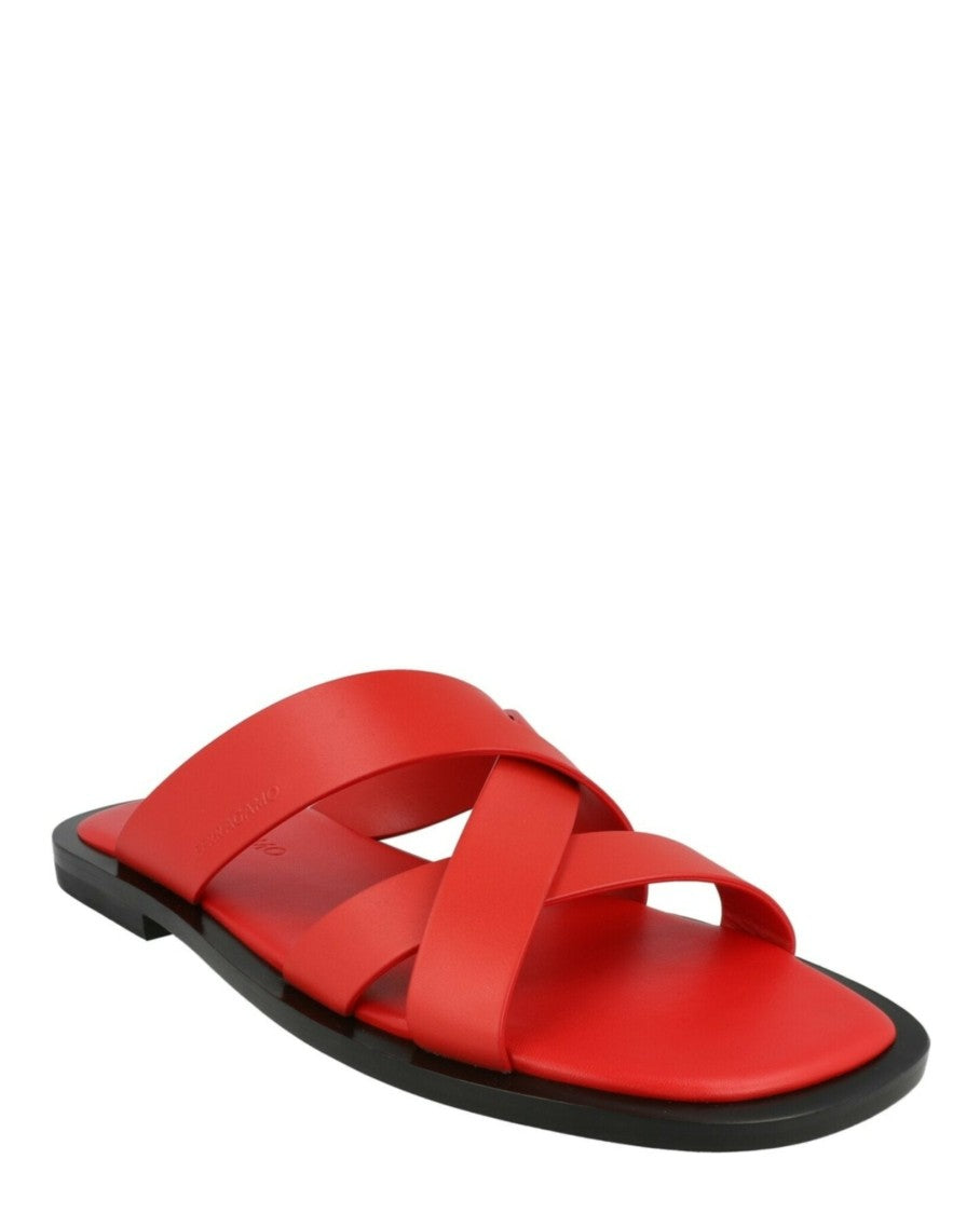 Ferragamo Forino Leather Sandals