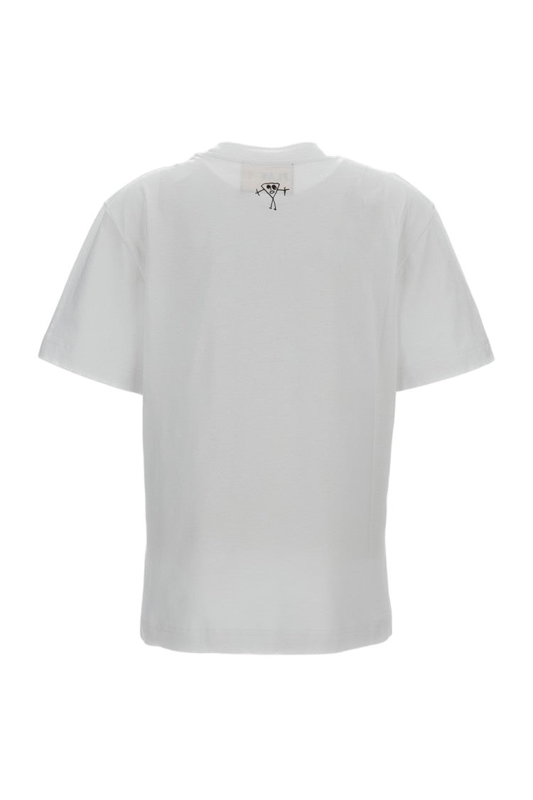 Plan C Boxy-Fit Multicolor Printed Crew-Neck T-Shirt