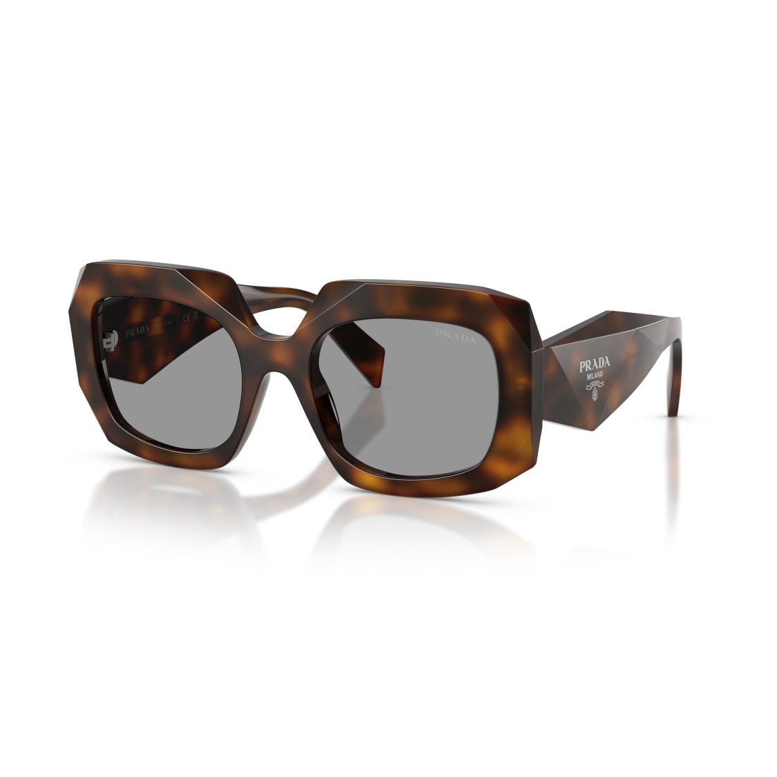 Prada 0Pr B23s Oversized Square Tortoiseshell Sunglasses