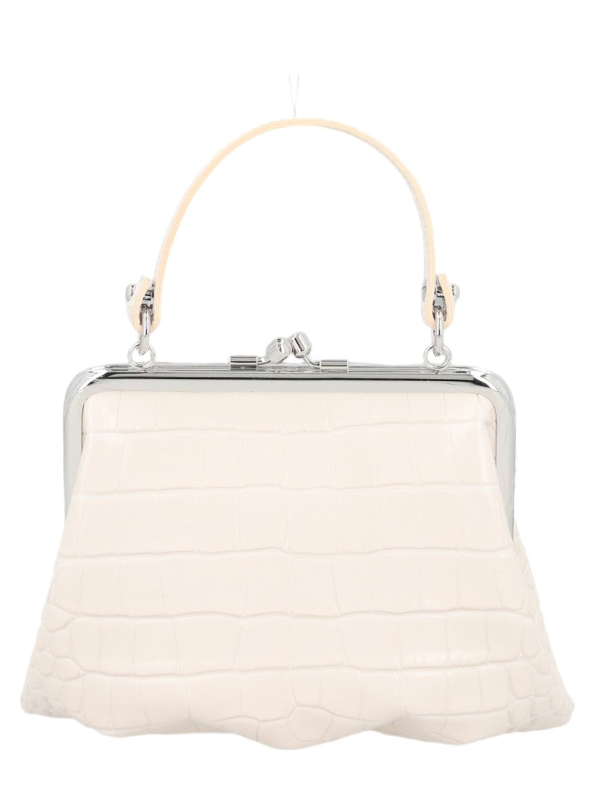 Vivienne Westwood Crocodile-Embossed Structured Handbag With Silver-Tone Frame