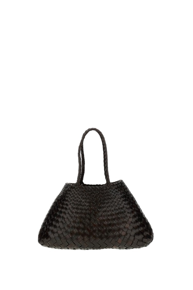 Dragon Diffusion Brown Santa Croce Woven Leather Tote Bag