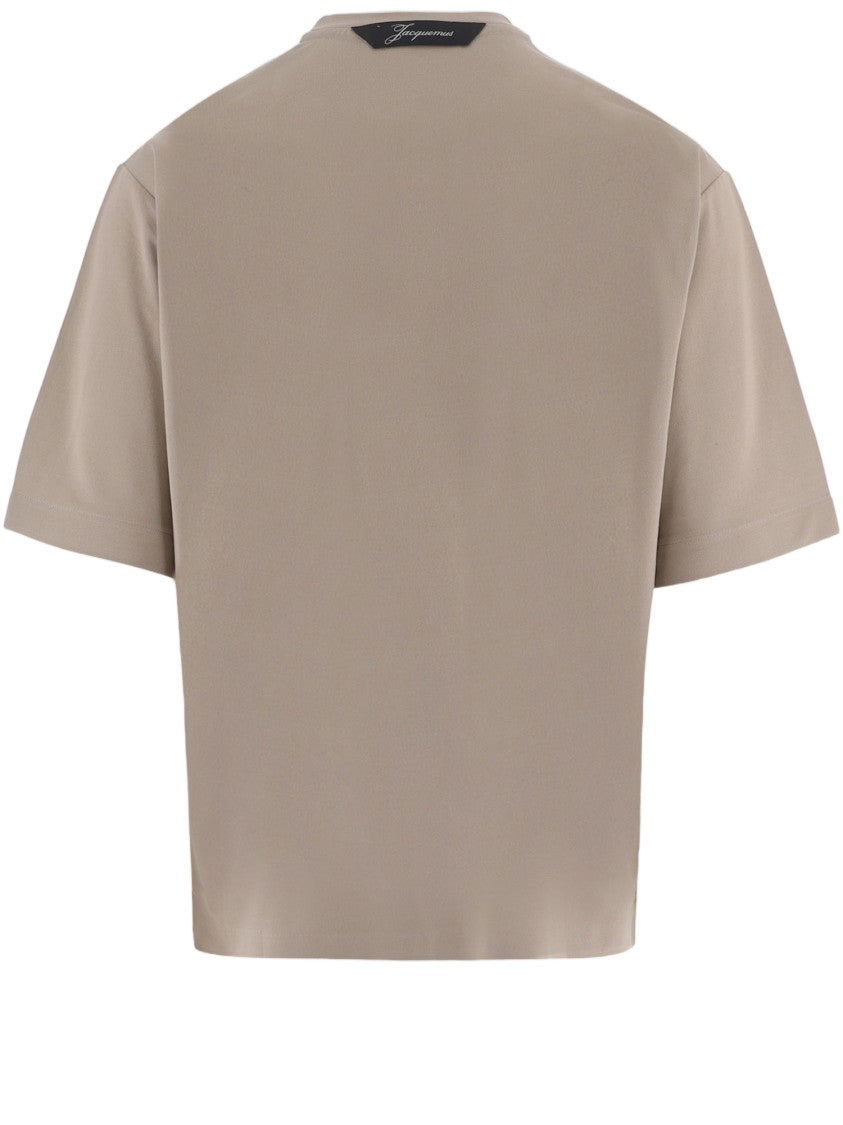 Jacquemus Beige Paper Jersey Logo T-Shirt