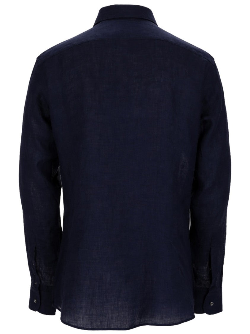 Boss Camel L-Hays-Kentw-C Long-Sleeve Tailored Linen Shirt