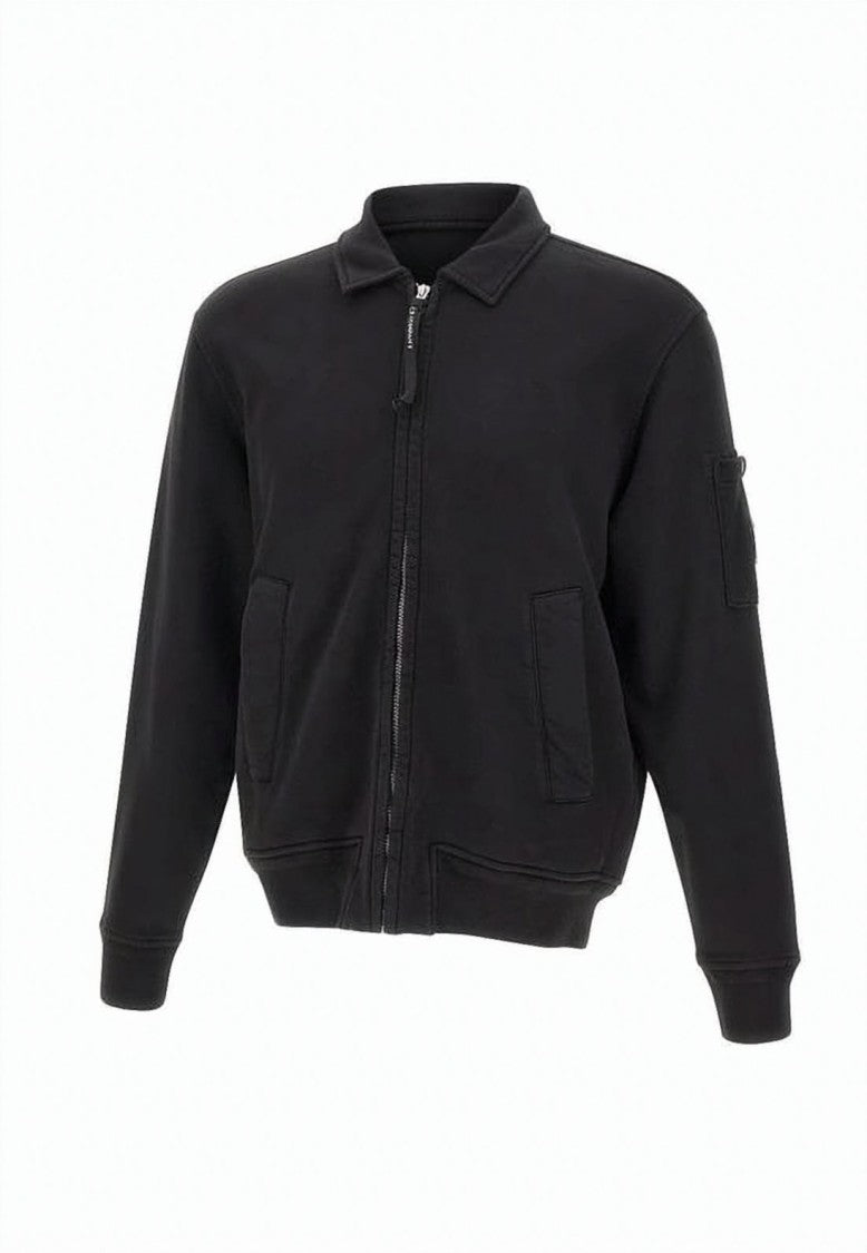 C.P. Company Black Jacket With Front Zipper