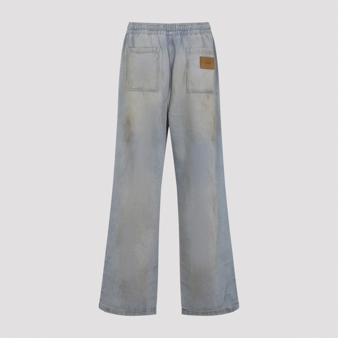 Amiri Relaxed Wide-Leg Jeans With Elastic Waistband And Distressed Finish