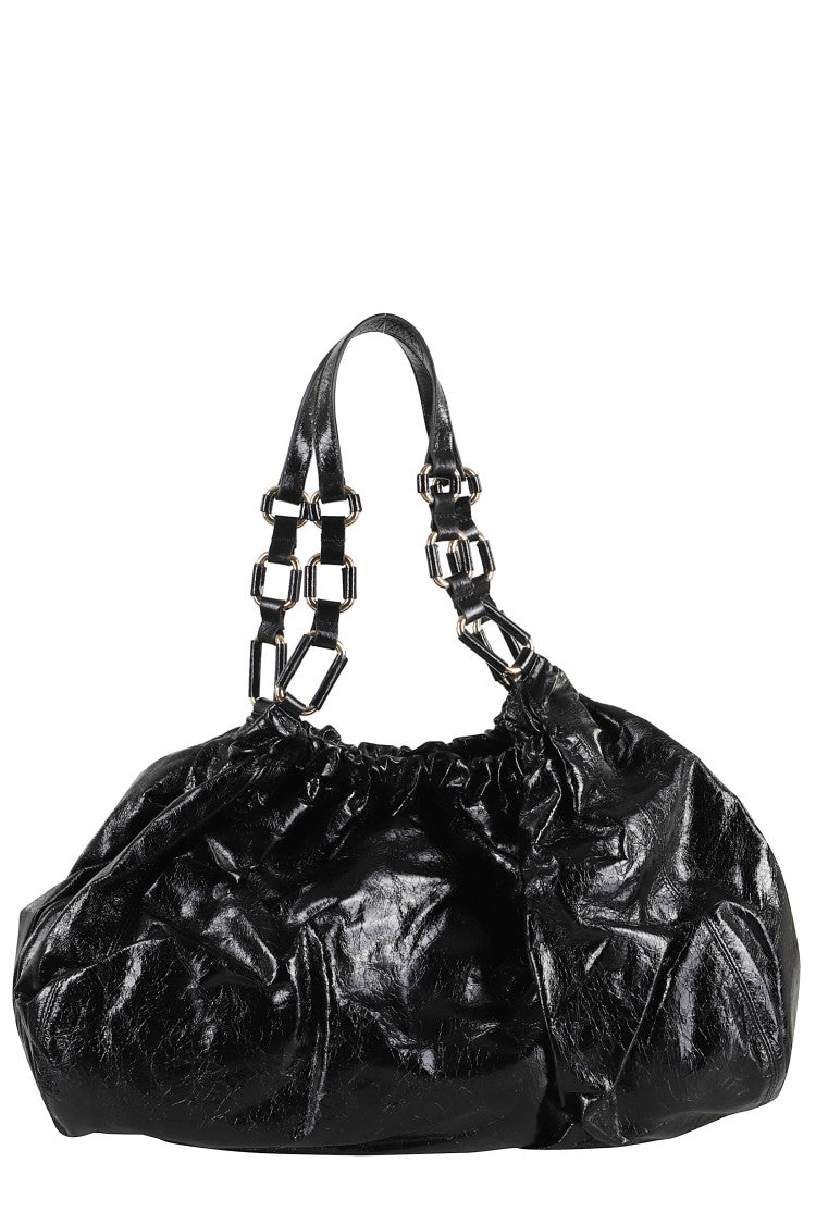 Stella Maxwell X Marella Soft Crinkled Leather Bag