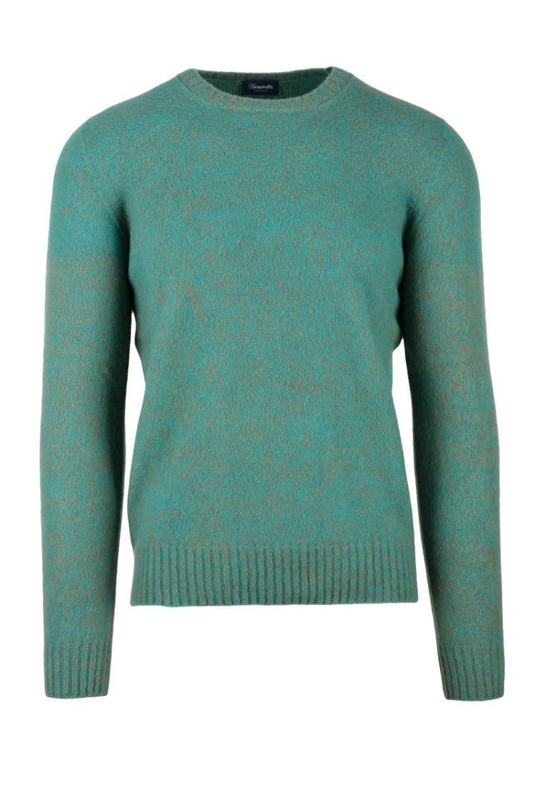 Drumohr Crew Neck Wool Sweater - Green