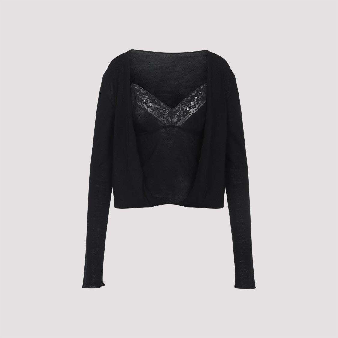 Alberta Ferretti Black Virgin Wool Sweater