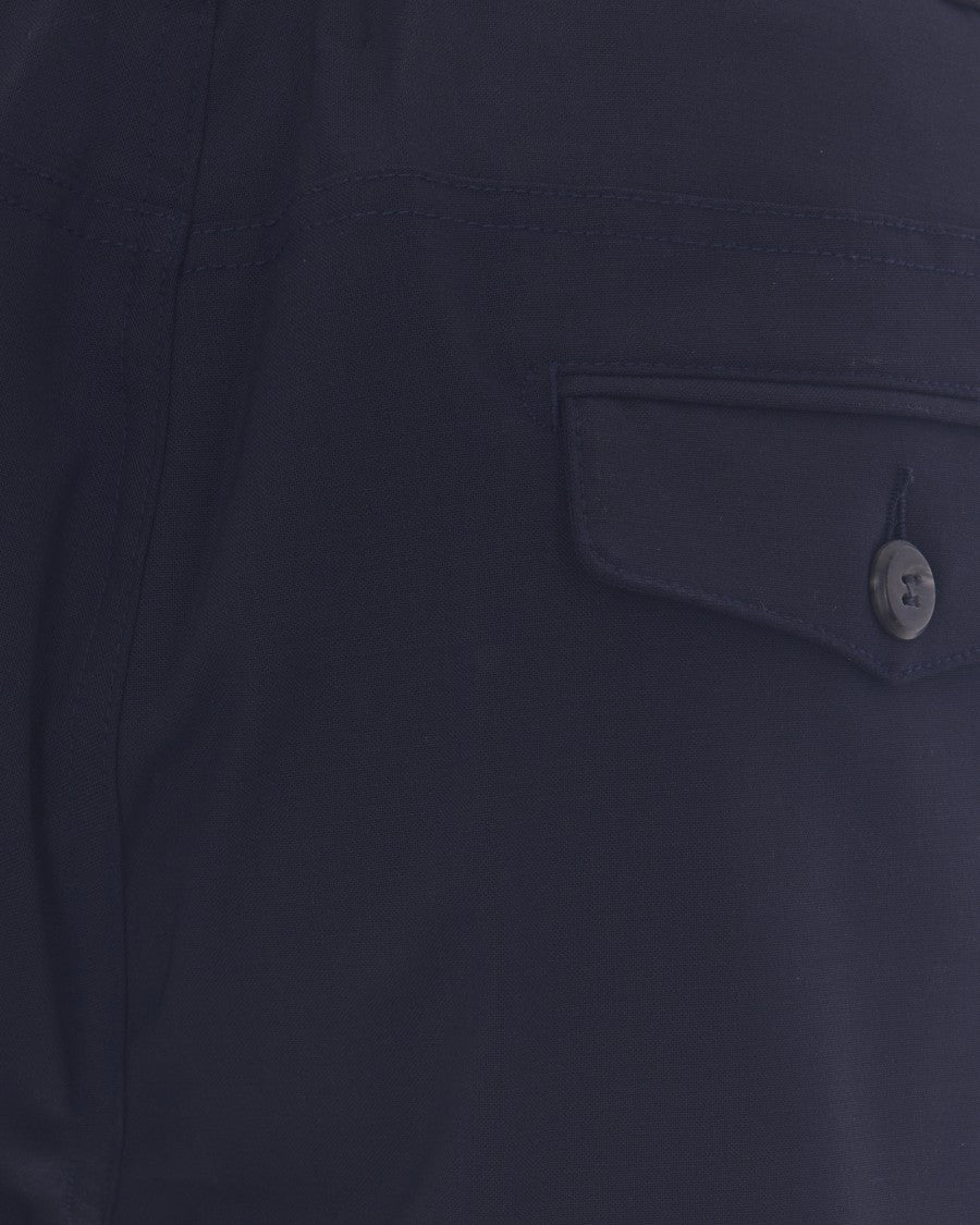 Eleventy Eleventy Blue Wool Jogger Pants