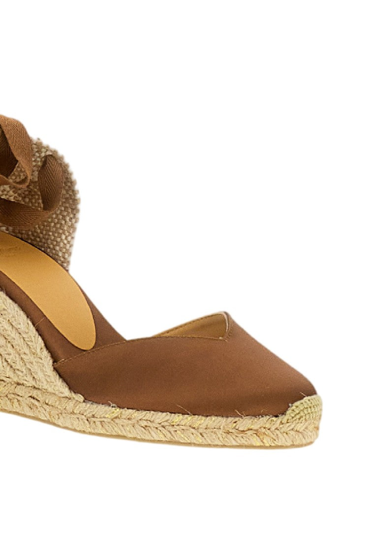 Castaner Brown Chiara Raffia Wedge Sandals