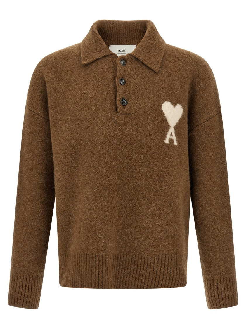 Ami Wool And Alpaca Blend Sweater